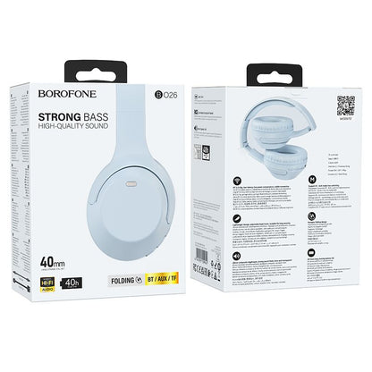 BOROFONE BO26 Delightful BT headphones - blue