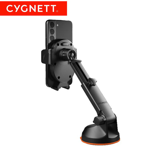 Cygnett EasyMount Car Window Rigid Mount Extend Arm with Wireless Charger