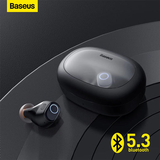 Baseus WM03 Bowie True Wireless Bluetooth Earphones With HiRes Audio-White/Black