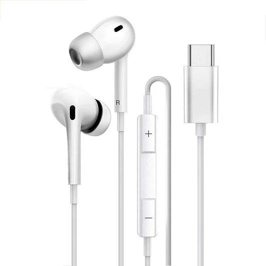 Type-C Earphone For Compactible Smartphone with volume control