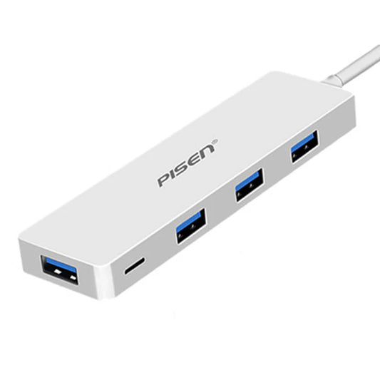 Universal Type-C to 4 USB 3.0 HUB USB-C Charging Port Adapter NJ-HB4001 PISEN (0.15m)