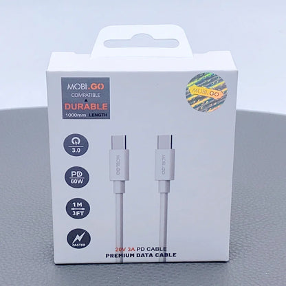 Fast Charging Mobigo 1m 60W PD Type-C To Type-C Cable