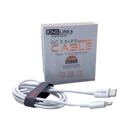 Kinglink 3.0 PD 20W Type-C To 8Pin iPhone Cable CK031 For Data Transfer&Charging