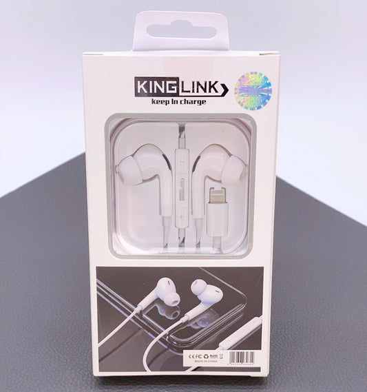 For Apple iPhone 5, 6, 7, 8, X, XR, XS-14 Series Kinglink 8-Pin Wired Earphone