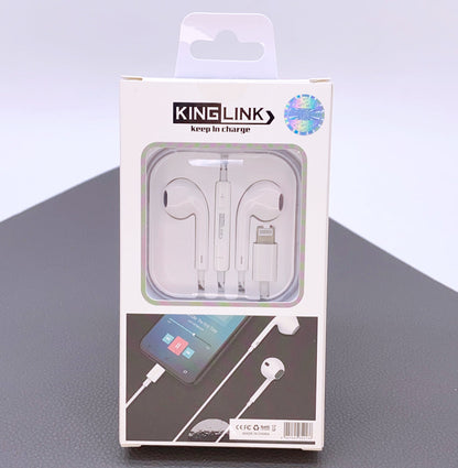 For Apple iPhone 5, 6, 7, 8, X, XR, XS-14 Series Kinglink 8-Pin Wired Earphone