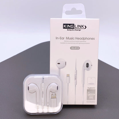 For Apple iPhone 5, 6, 7, 8, X, XR, XS-14 Series Kinglink 8-Pin Wired Earphone