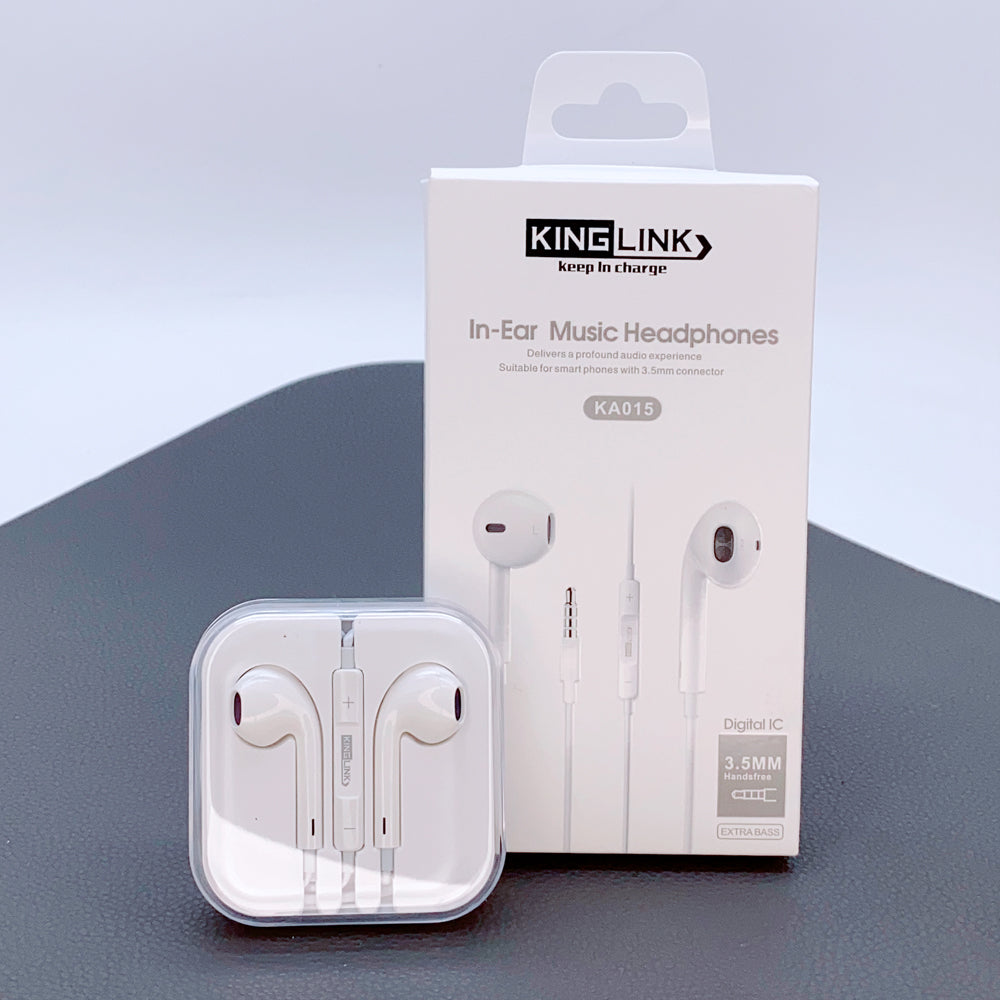 For Apple iPhone Series & Andriod Phones Kinglink 3.5mm Wired Earphone