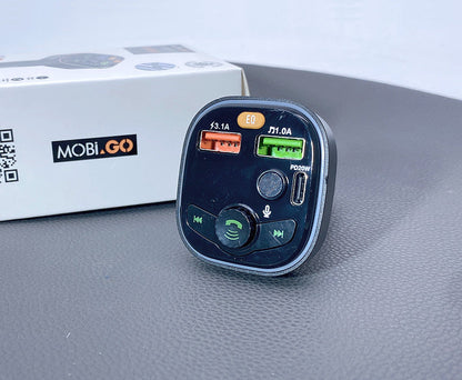 Compact and reliable Mobigo PD 20W FM MP3 Car Fast Charger with Display