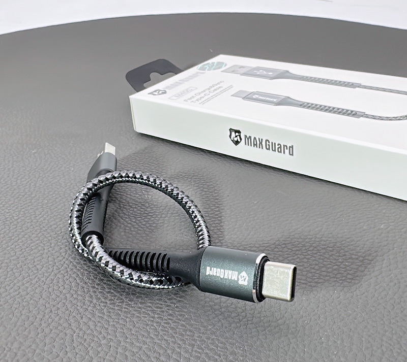 Braided Maxguard 25CM PD 65W USB-A To Type-C Cable charging cable