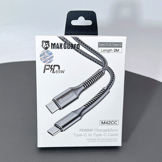 Charging cable Maxguard 3M 65W Type-C To Type-C Braided Cable