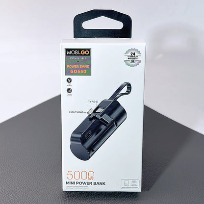 Portable compact Mobigo 5000 Mah Mini Power Bank Fast Charge Universal