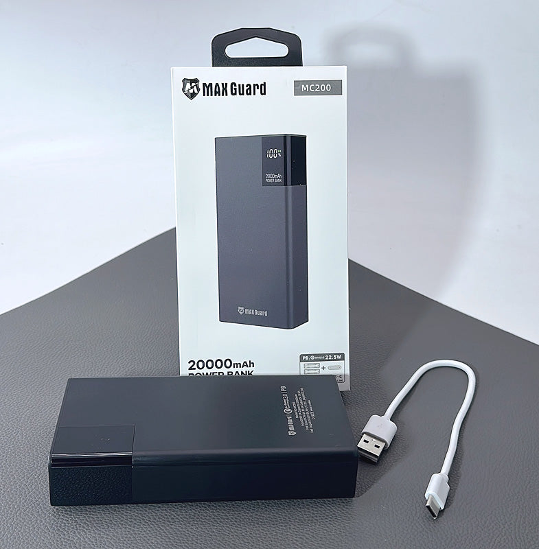 Maxguard 20000 Mah  2USB+Type-C Power Bank