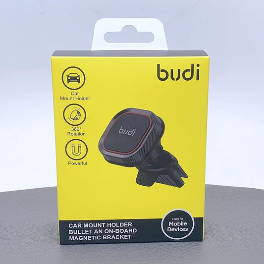 Budi CM529B 360 Degree Rotation Magnetic Car Mount Holder - Black