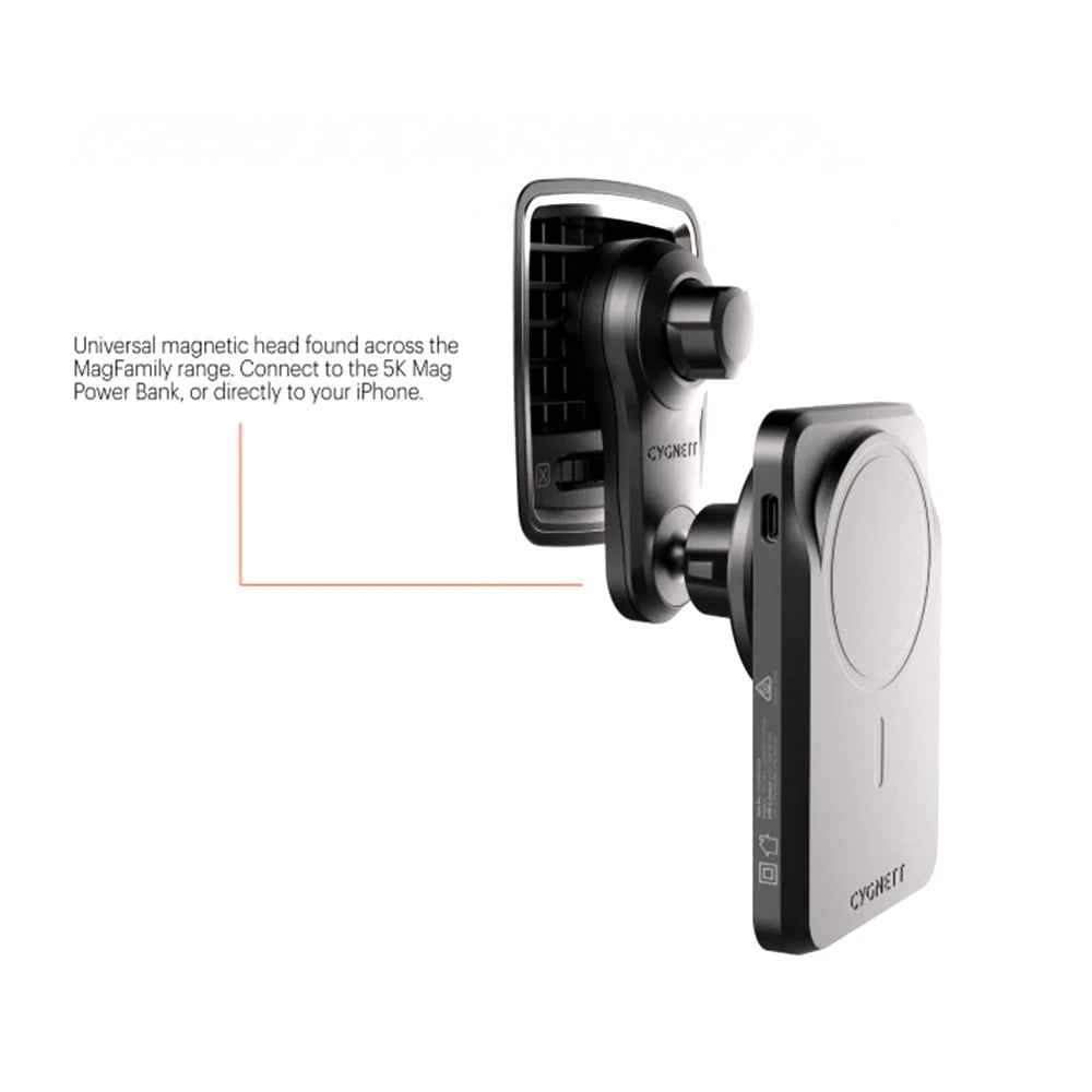 Cygnett Magdrive Car Magnetic Vent Mount Hook Design Compatible with Magsafe Phone Holder
