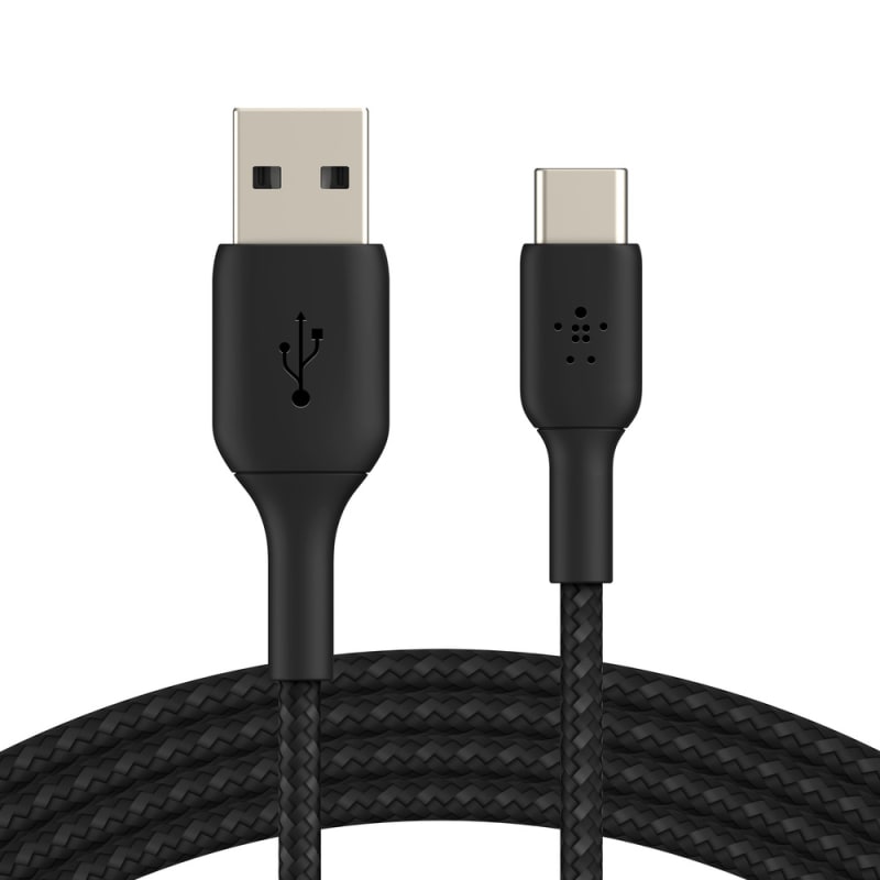 Belkin BoostCharge USB-A to USB-C Braided Cable, 1m Black