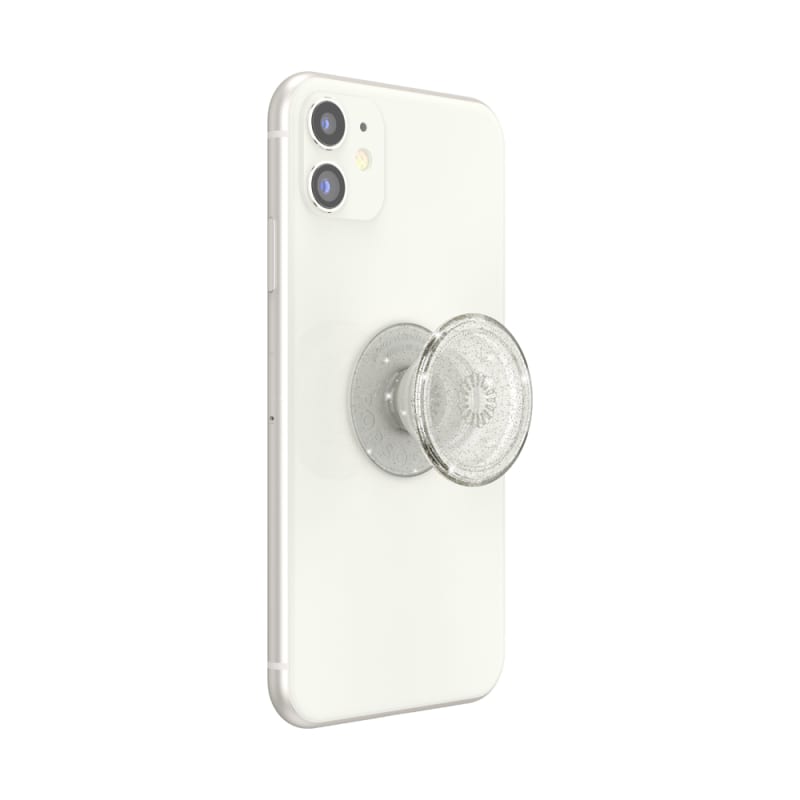 Popsockets PopGrip (Gen2) Clear Glitter Silver