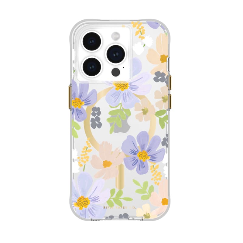 Case-Mate Rifle Paper Magnetic Case For iPhone 15 Pro - Pastel Marguerite