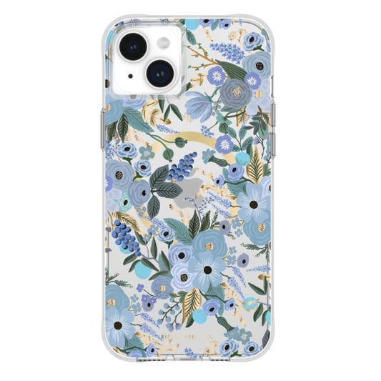 Case-Mate Rifle Paper Magnetic Case For iPhone 15 Plus - Garden Party Blue