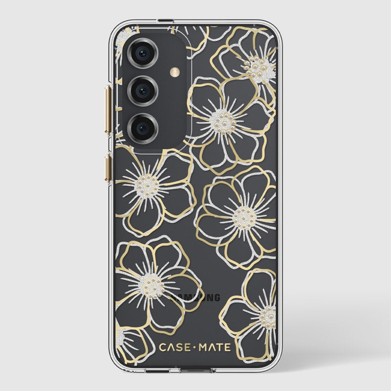 Case-Mate Floral Gems Case For Samsung Galaxy S24+ - Gold