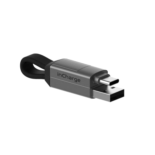 Rolling Square inCharge 6 18W 6 in 1 Keyring Cable - Mercury Grey