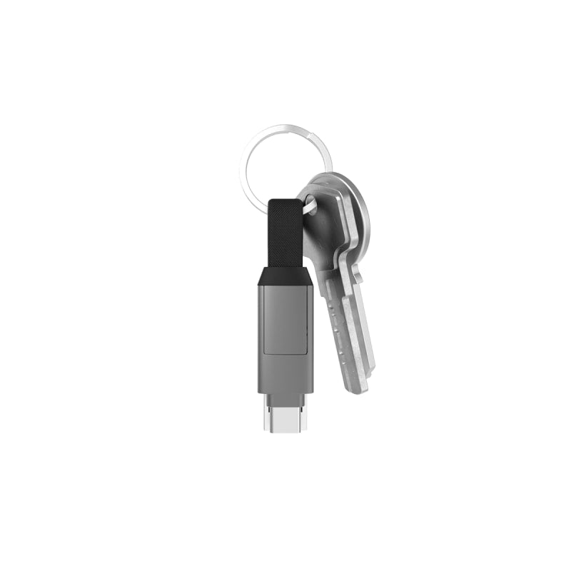 Rolling Square inCharge 6 18W 6 in 1 Keyring Cable - Mercury Grey