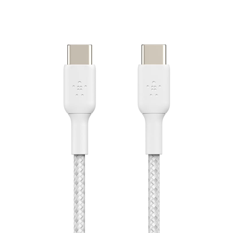 Belkin BoostCharge USB-C to USB-C Braided 1M Cable Universally compatible - White