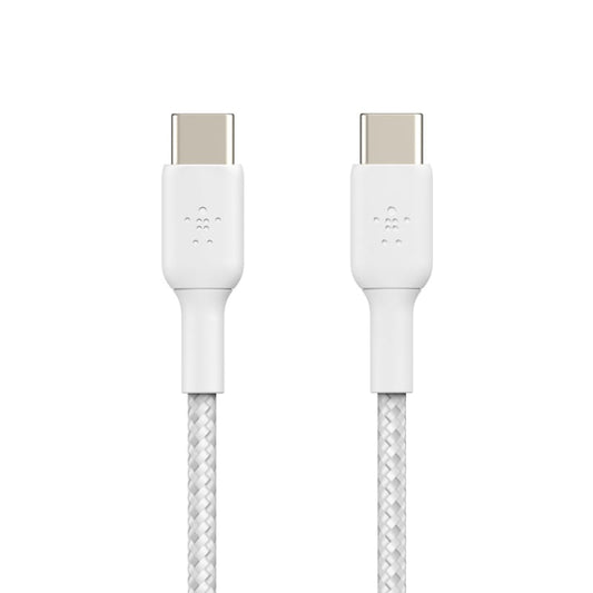 Belkin BoostCharge USB-C to USB-C Braided 1M Cable Universally compatible - White