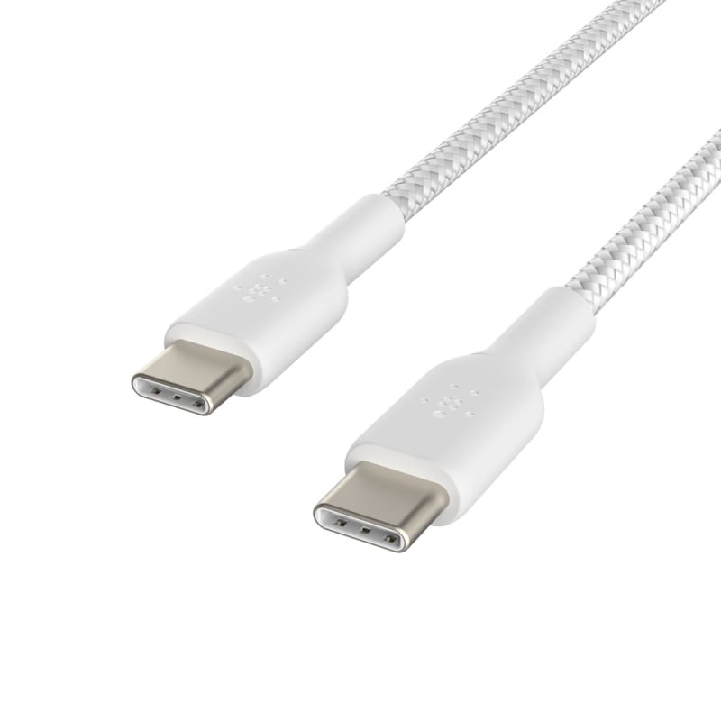 Belkin BoostCharge USB-C to USB-C Braided 1M Cable Universally compatible - White