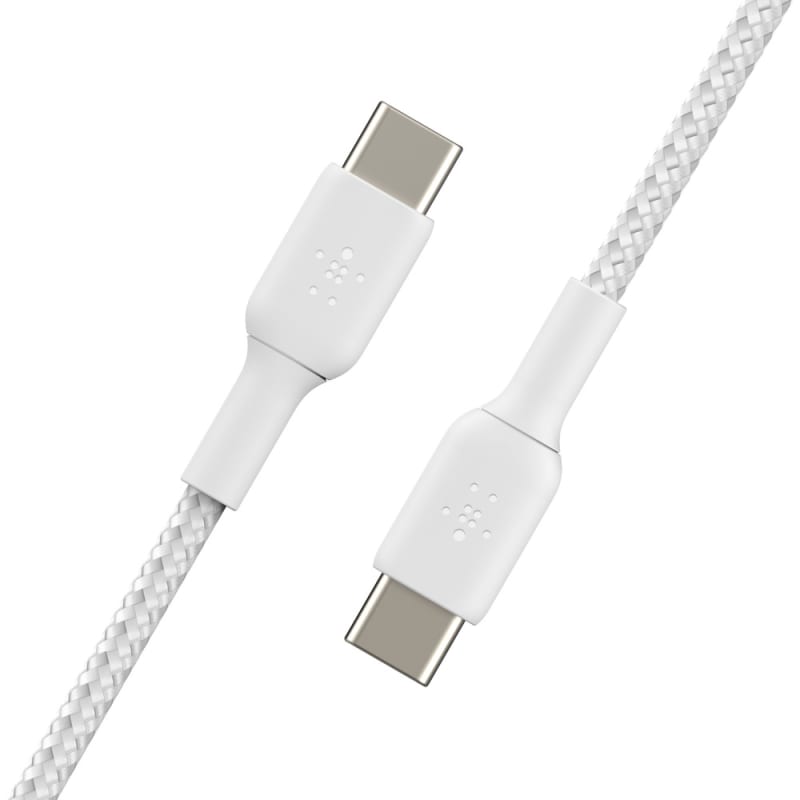 Belkin BoostCharge USB-C to USB-C Braided 1M Cable Universally compatible - White