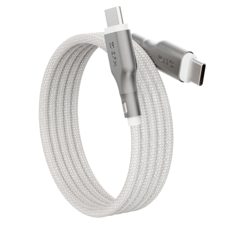 EFM Mag-Coil USB-C to USB-C Cable With Magnetic Self-Coiling Cable Management 1M