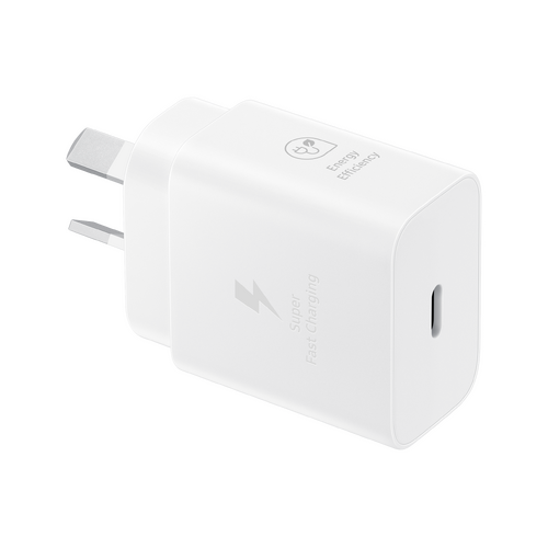 Genuine Samsung 25W USB Type C Super Fast Charger Wall Power Adapter - White