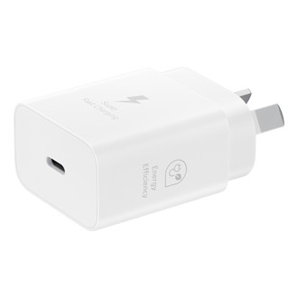 Genuine Samsung 25W USB Type C Super Fast Charger Wall Power Adapter - White