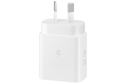 Genuine Samsung 25W USB Type C Super Fast Charger Wall Power Adapter - White