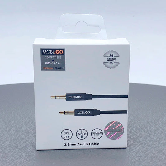 AUX cable Mobigo 1m 3.5mm Braided compatible Cable