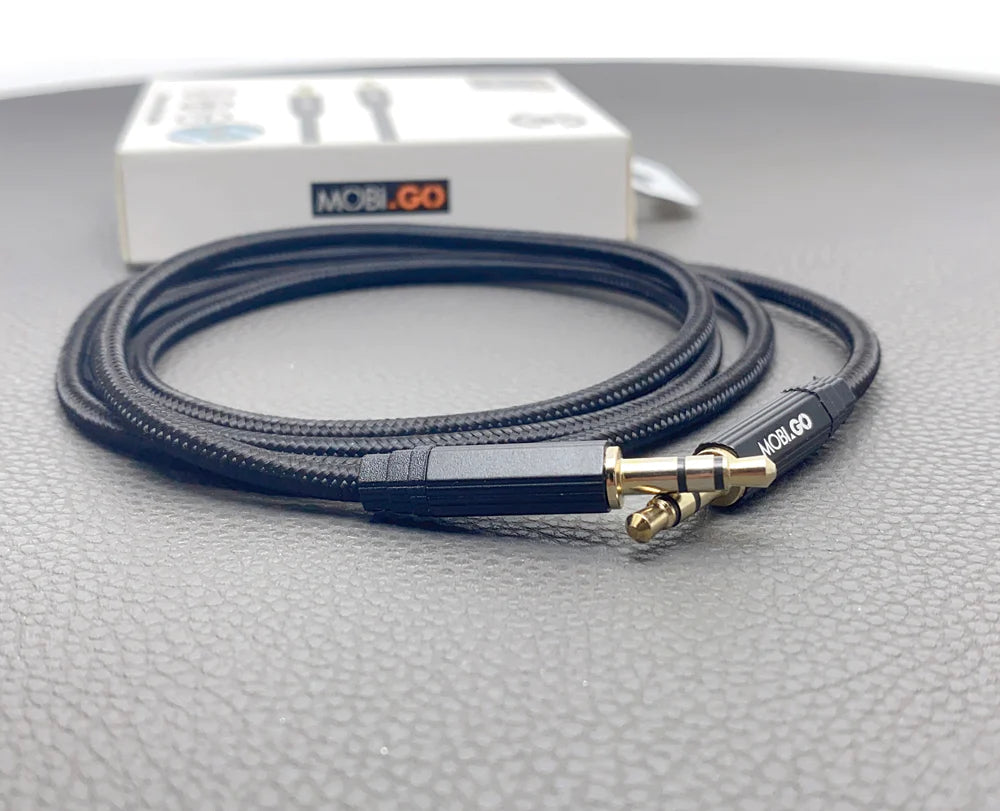 AUX cable Mobigo 1m 3.5mm Braided compatible Cable