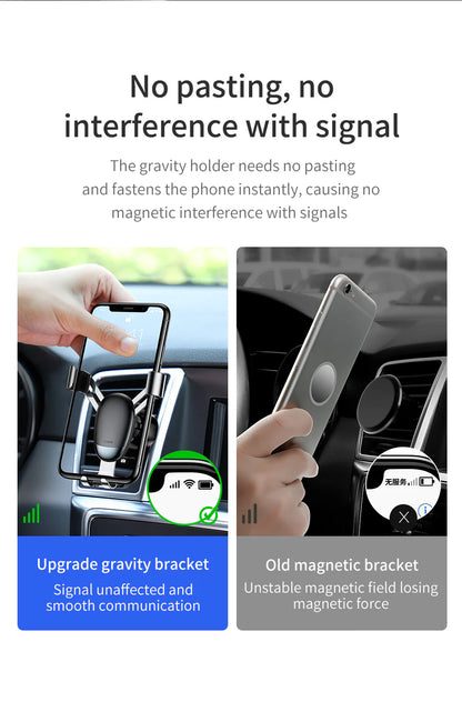 Baseus Mini gravity 360 Rotatable Metal Car Phone Holder - Black