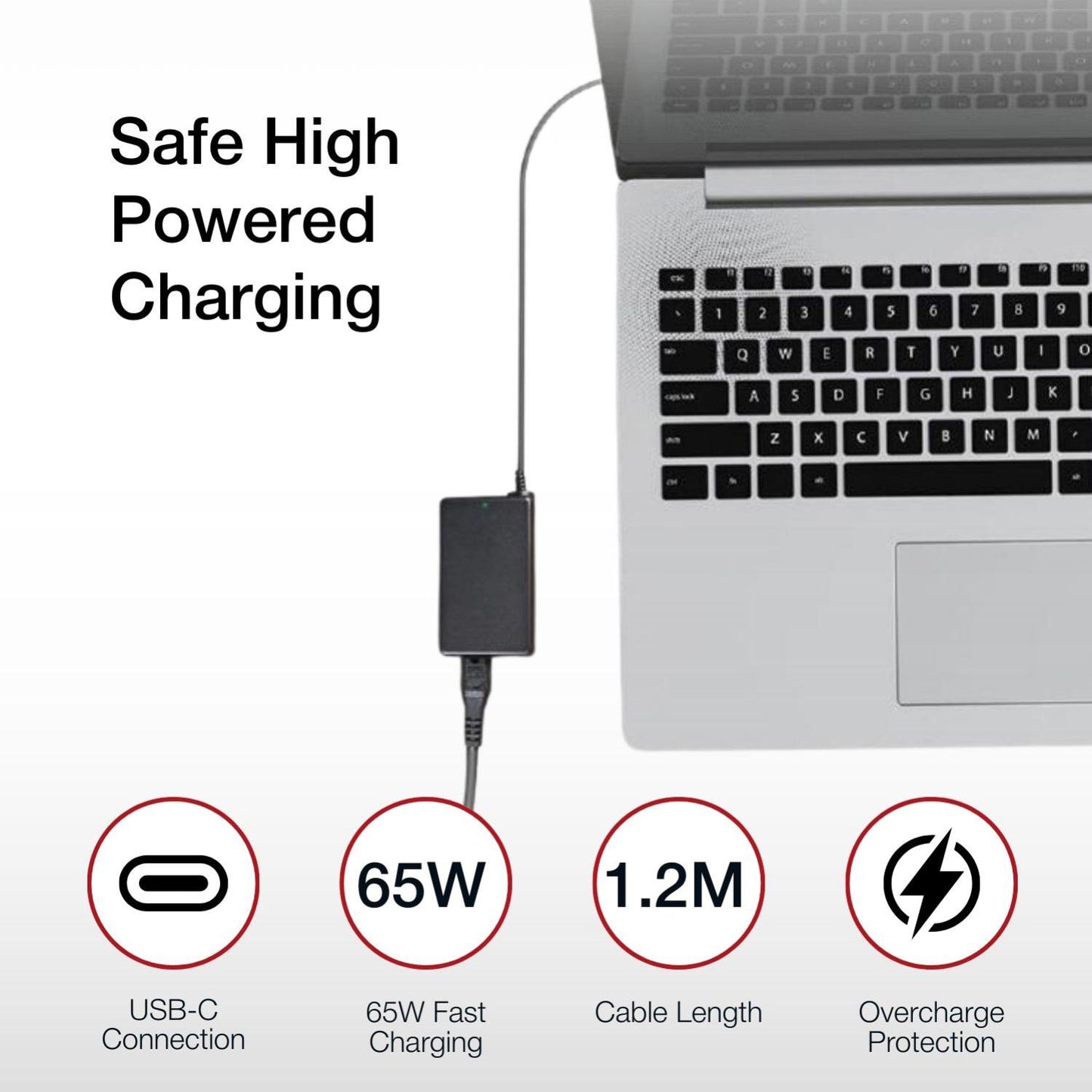 Shintaro 65W GaN USB-C Notebook Charger with PD Fast Charging for MacBook, Dell, Lenovo, HP, and more - Efficient and Safe Charging Solution