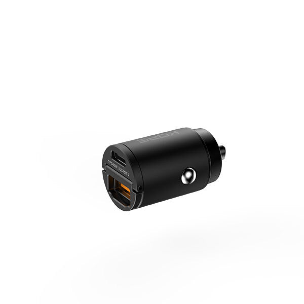 Kore | Mini Car Charger | 45 Watt With USB-A & USB-C Fast Charger For Smartphone