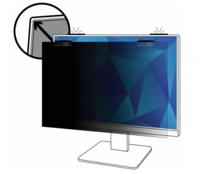 3M Privacy Filter for 25" Monitor with Adhesive Strips and Slide Mounts, 16:9