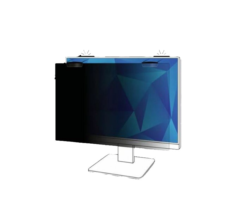 3M Privacy Filter for 24" Monitor with Adhesive Strips and Slide Mounts, 16:10