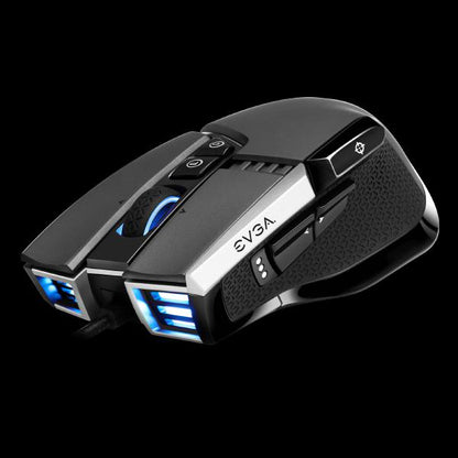 For Gaming EVGA X17 Mouse, Wired, Grey, Customizable, 16,000 DPI, 5 Profiles, 10 Buttons, Ergonomic 903-W1-17GR-K3