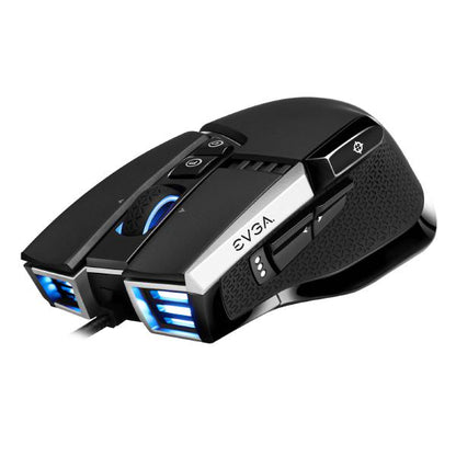 For Gaming EVGA X17 Mouse, Wired, Black, Customizable, 16,000 DPI, 5 Profiles, 10 Buttons, Ergonomic 903-W1-17BK-K3