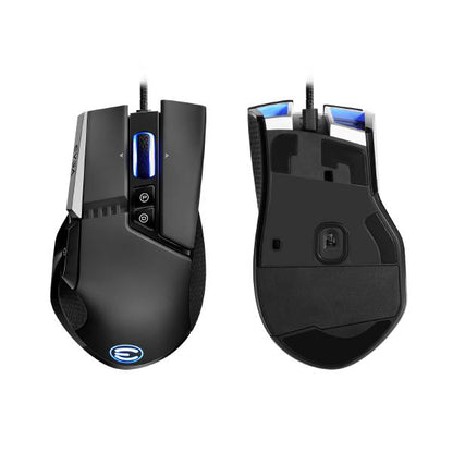 For Gaming EVGA X17 Mouse, Wired, Black, Customizable, 16,000 DPI, 5 Profiles, 10 Buttons, Ergonomic 903-W1-17BK-K3