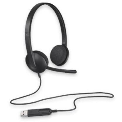 For multimedia Logitech Wired USB Headset H340, Black, Noise Cancelling MIC, 1.8m Cable