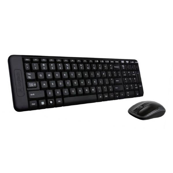 For Computing Logitech Wireless Keyboard & Mouse Combo, MK220, Black, USB Receiver