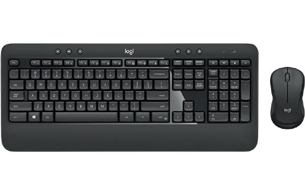 Flawless Logitech Wireless Keyboard & Mouse Combo, MK540, Black, USB Receiver, (combo powered by 3x AA, included)