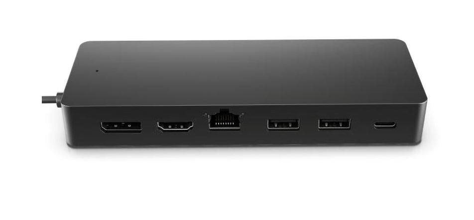 For Reliable & effortless Connection HP Universal USB-C Multiport Hub Black (Support Dual 4K Displays)