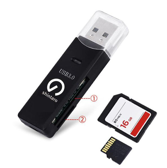 Shintaro USB 3.0 SD Card reader - Supports Micro SD and SD card