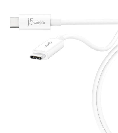 For Data transfer and charging J5create JUCX01 USB-C 3.1 to USB-C 70cm Coaxial cable (Speeds up to 10 Gbps SuperSpeed+ & 20V/5A (100W) power delivery)