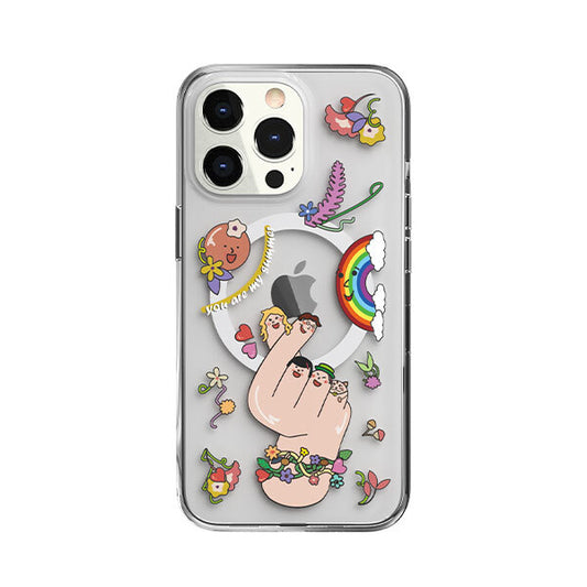 Mageasy MaGlamour Magnetic Case for iPhone 13 Pro - Peace